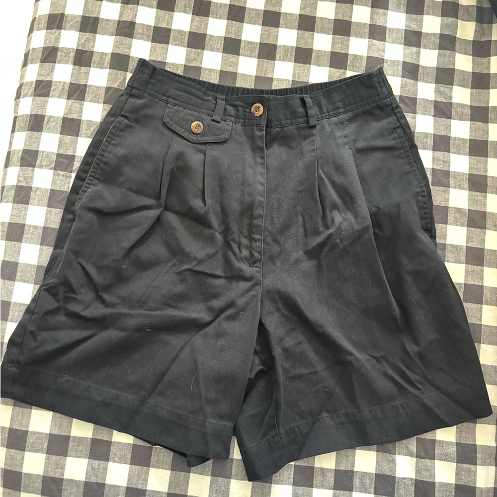 Karen Scott Black Elastic Waist Shorts